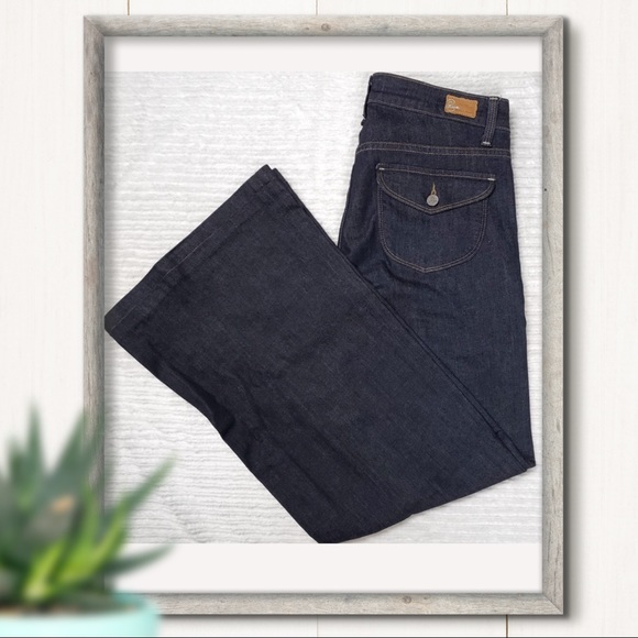 PAIGE Denim - Paige Jeans Dark Wash Wide Leg Denim Size 28